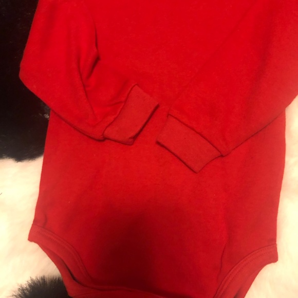 New with tag Puddles and  Bubbles Red turtleneck onesie for baby - Picture 2 of 5